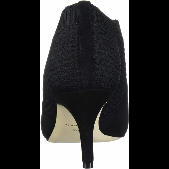 Cole Haan Vanna Shootie Suede Heel Booties Black Fashion Ankle Boots Pointed Toe - Picture 5 of 10